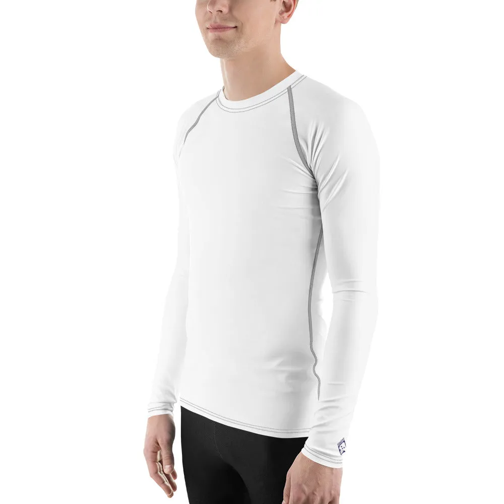 Everyday Cool: Solid Color Rash Guard for Men - Snow