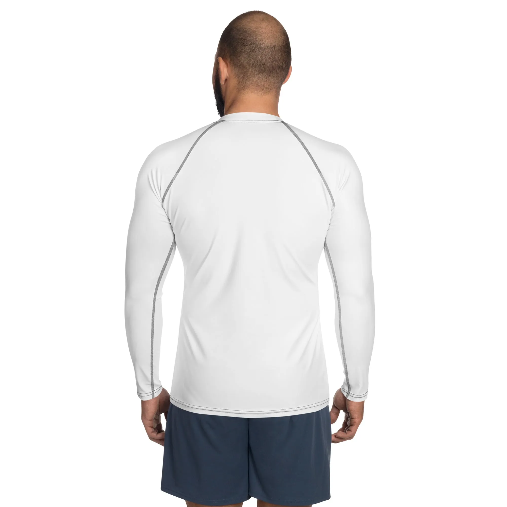 Everyday Cool: Solid Color Rash Guard for Men - Snow