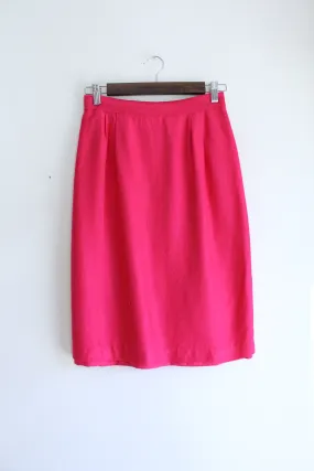 Fuchsia Vintage Pencil Skirt