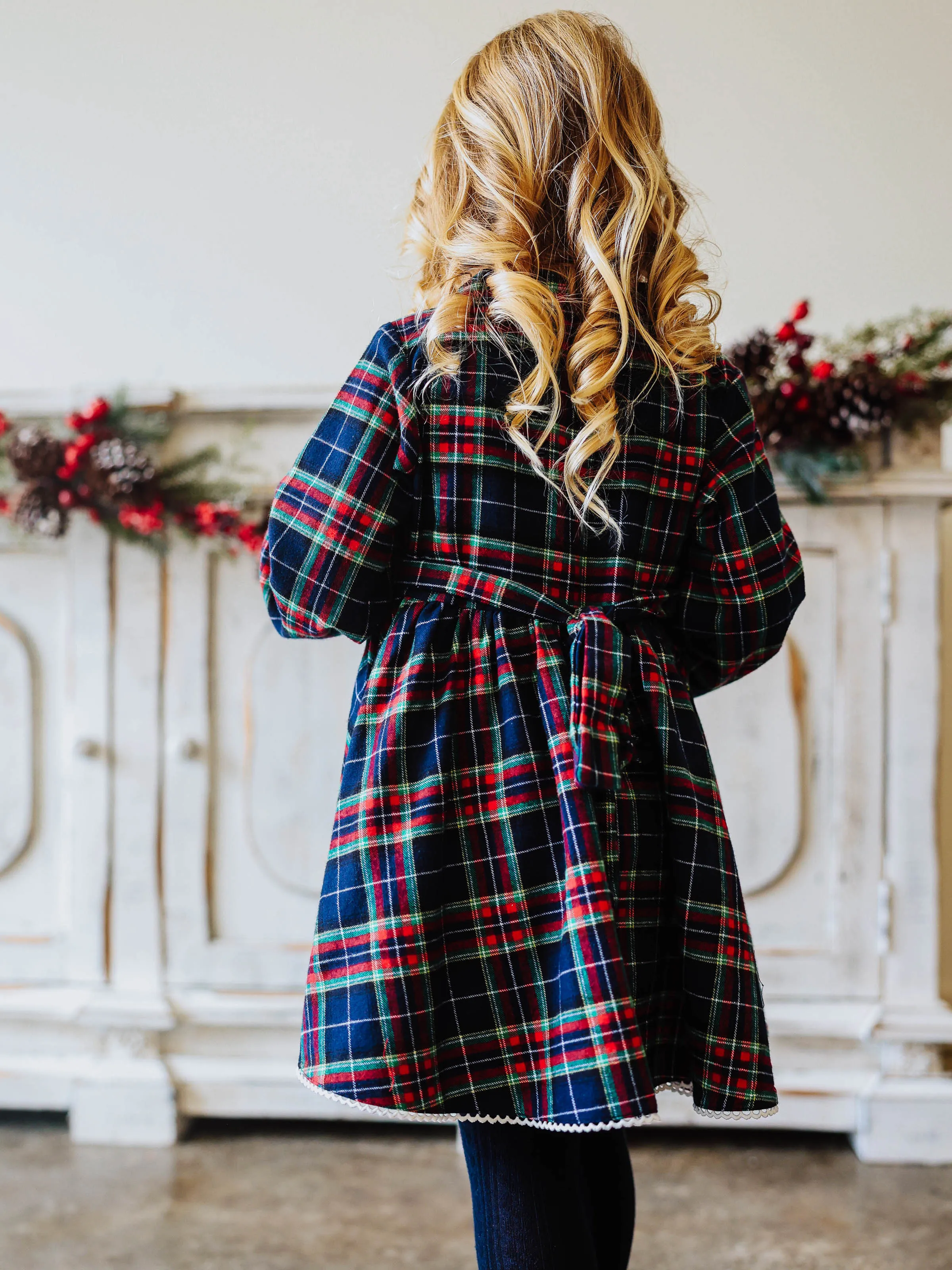 Goldie Dress - Navy Midnight Plaid