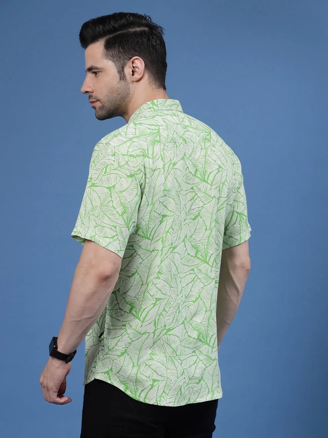 Jungle Leaf Rayon Shirt