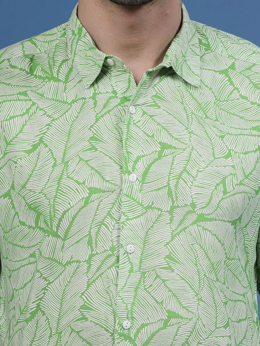 Jungle Leaf Rayon Shirt