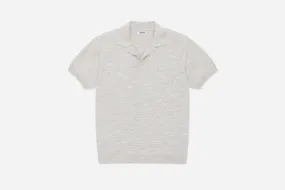 Knit Polo ~ Natural Marled Yarn