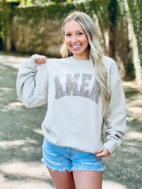 Leopard Print Varsity Amen