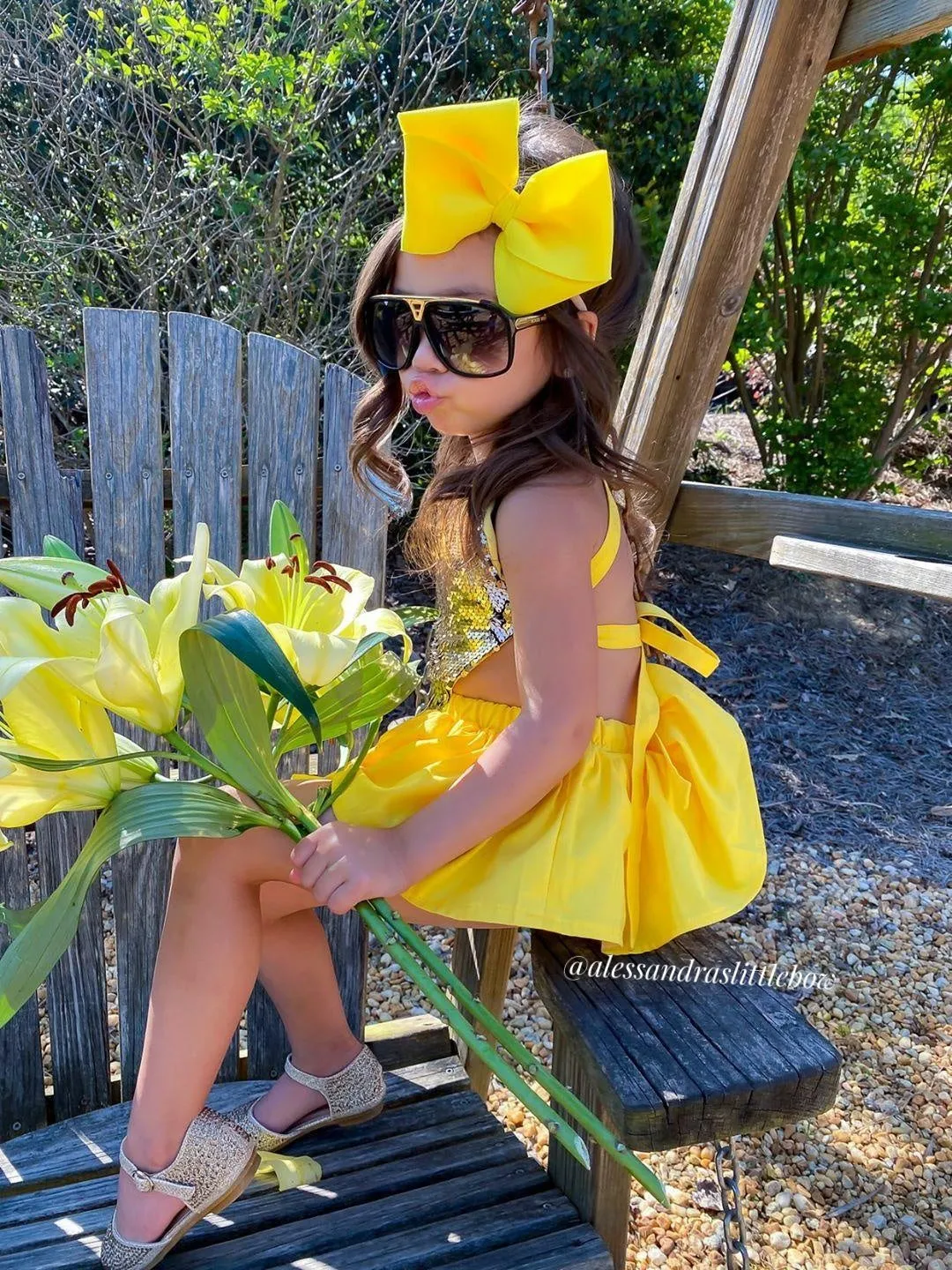 Love Skirted Romper in Yellow