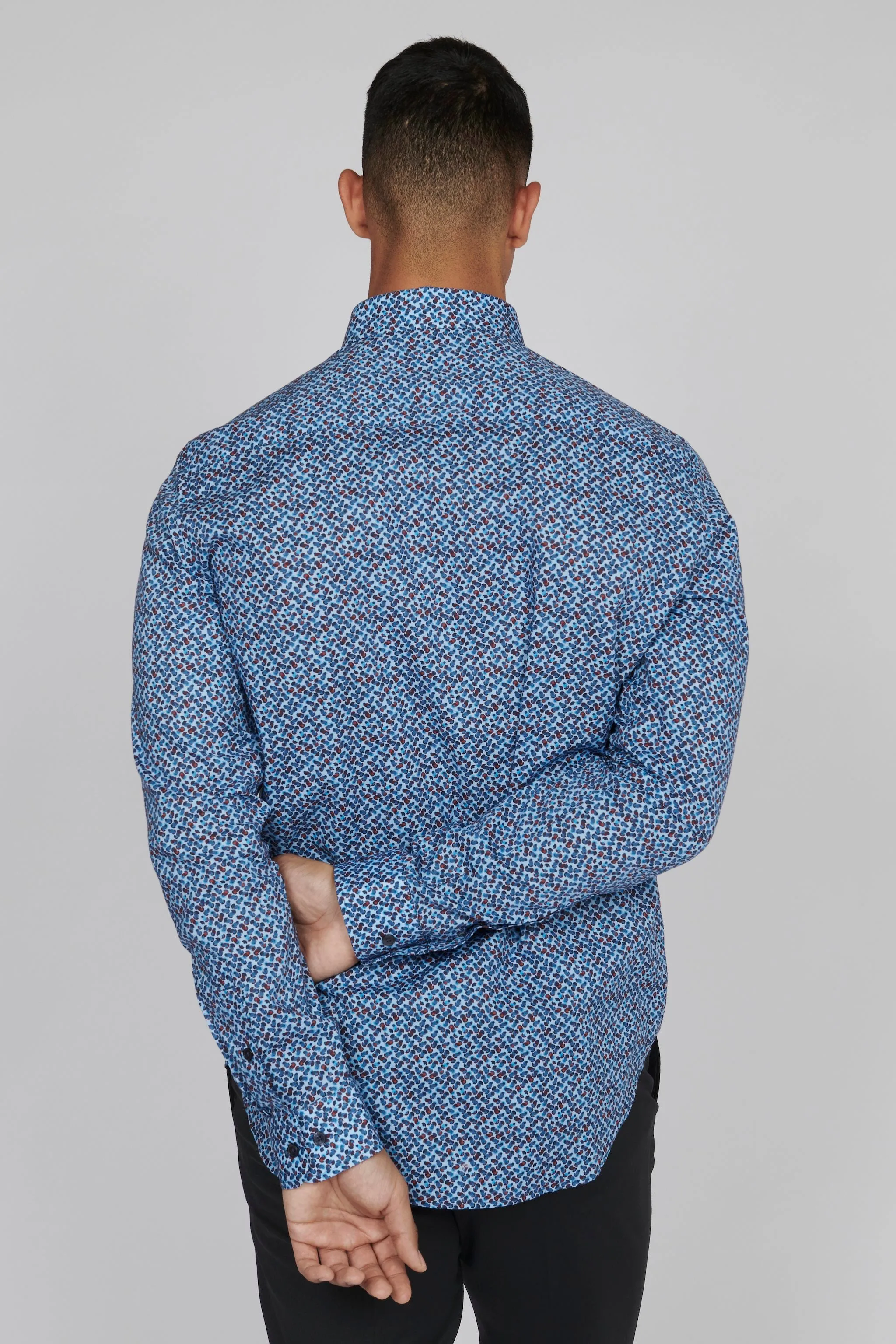 Matinique Vintage Pattern Shirt Blue