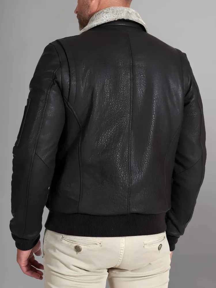 New Mens Thicken Fleece Real Leather Jacket With Fur Lined