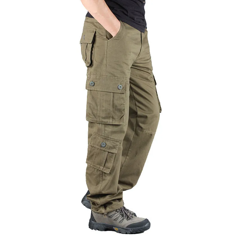 Outdoor Loose Wear-resistant Straight Multi-pocket Men's Pants