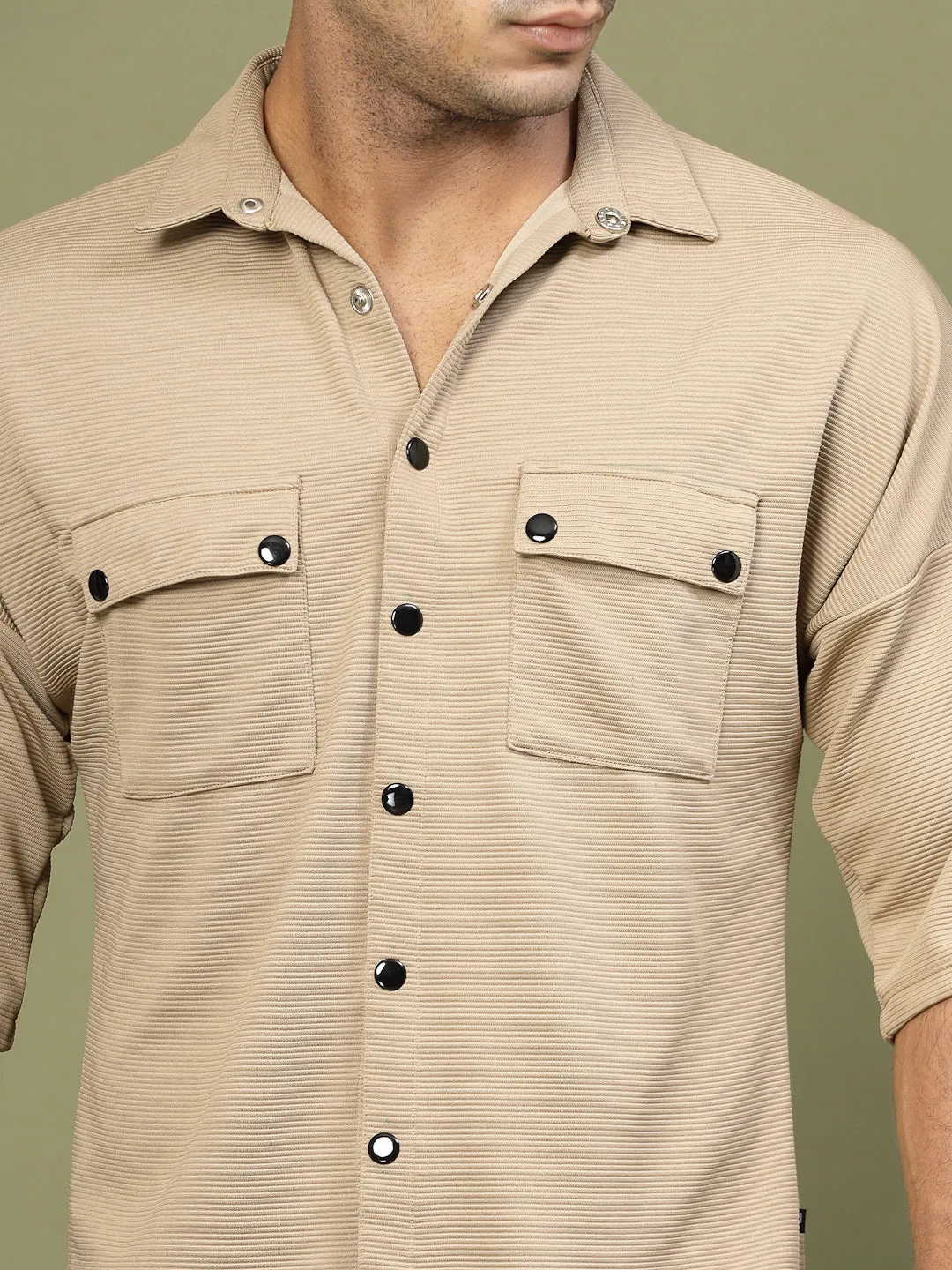 Oversized Utility Polyester Shirt