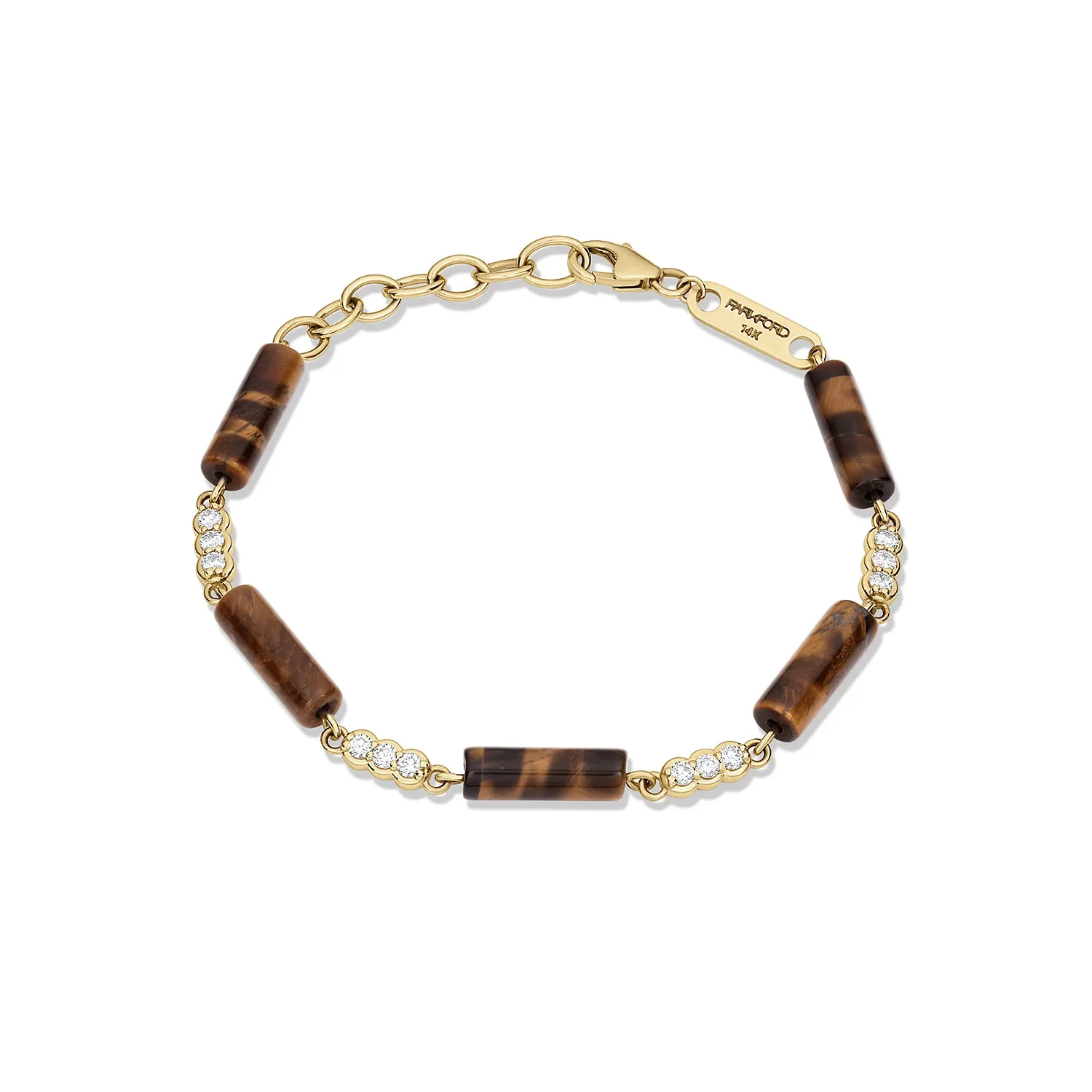 Palace Diamond Bead Bracelet Tiger Eye