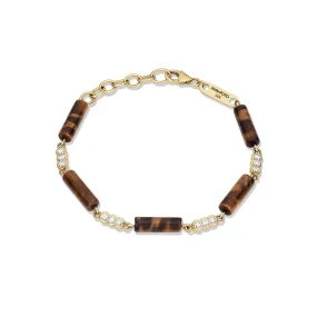 Palace Diamond Bead Bracelet Tiger Eye