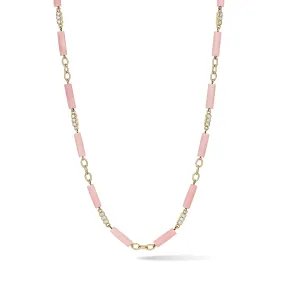 Palace Diamond Bead Chain Pink Opal