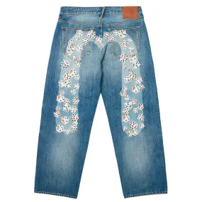 Palace x Evisu Dice Denim Jeans Light Wash