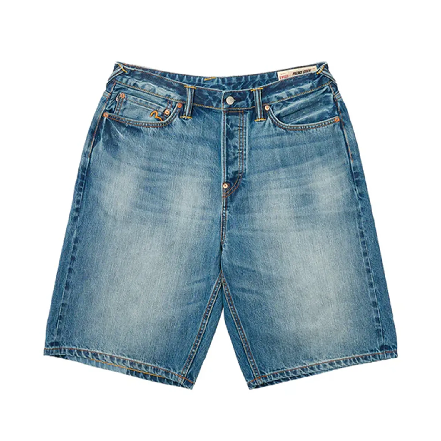 Palace x Evisu Dice Long Denim Shorts Light Wash