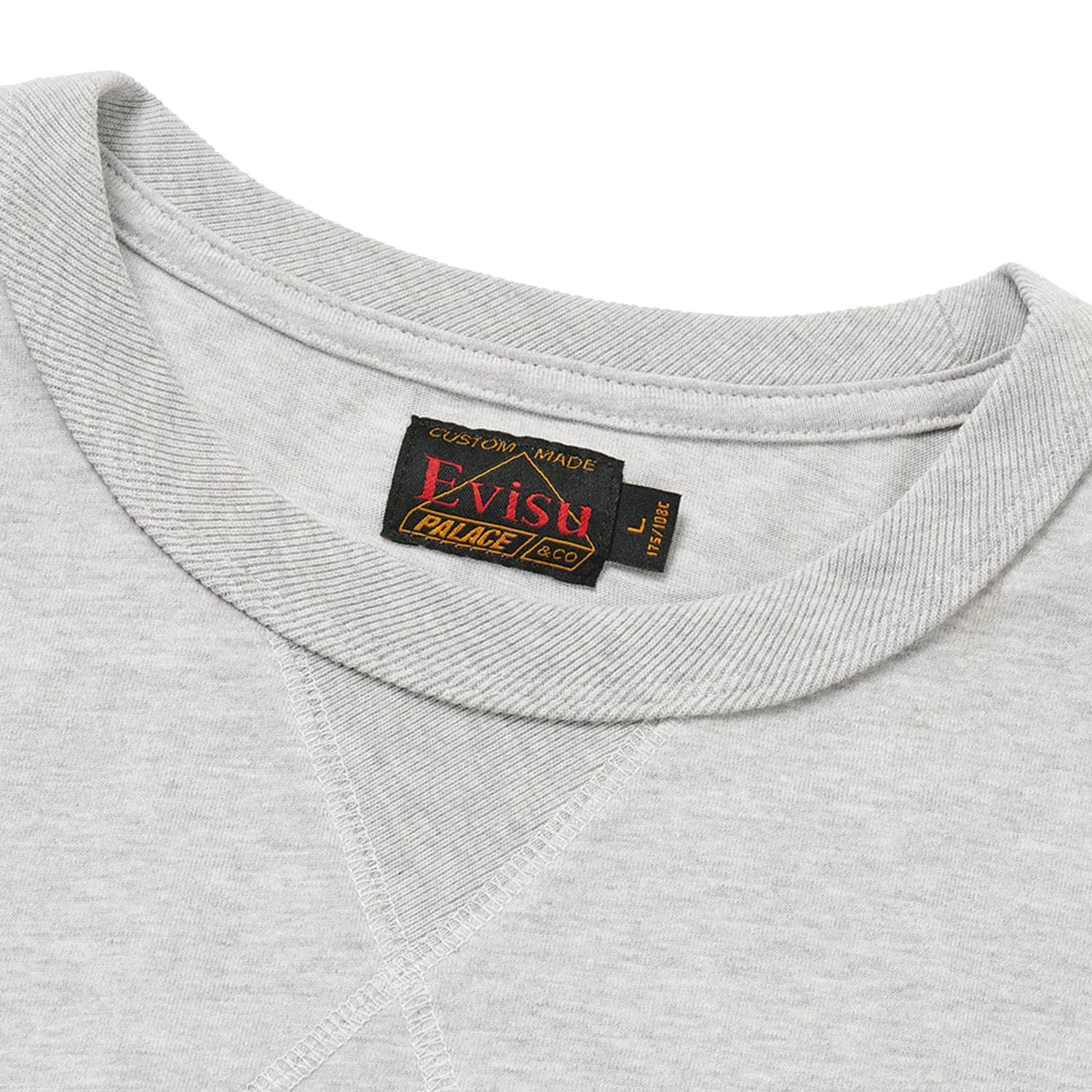 Palace x Evisu Logo Tee Grey Marl