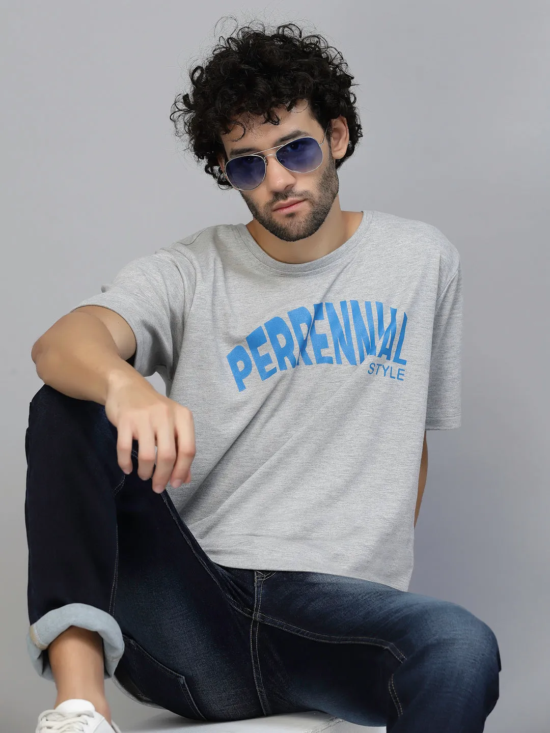 Perrennial Typography Oversized Terry T-Shirt