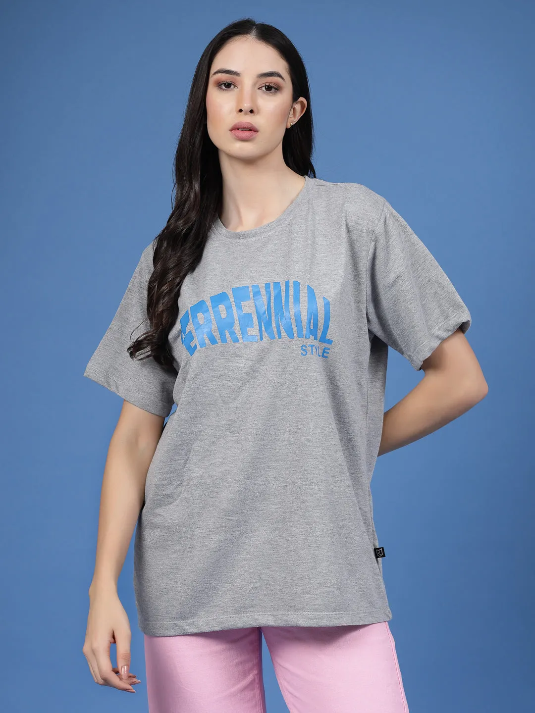 Perrennial Typography Oversized Terry T-Shirt