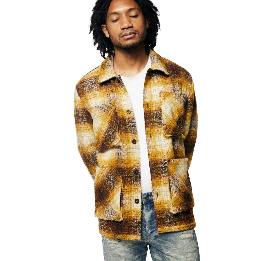 Plaid Flannel Overshirt - Butterscotch