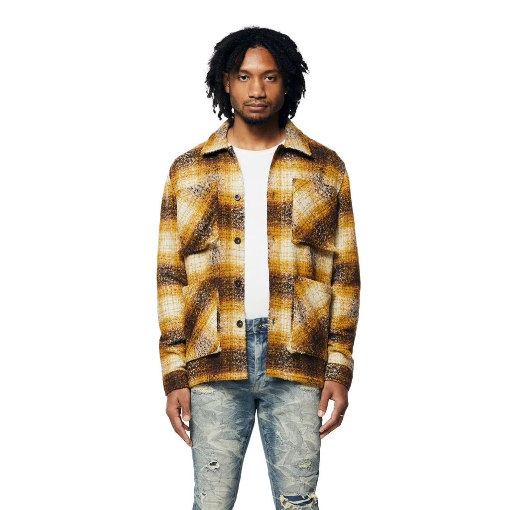 Plaid Flannel Overshirt - Butterscotch