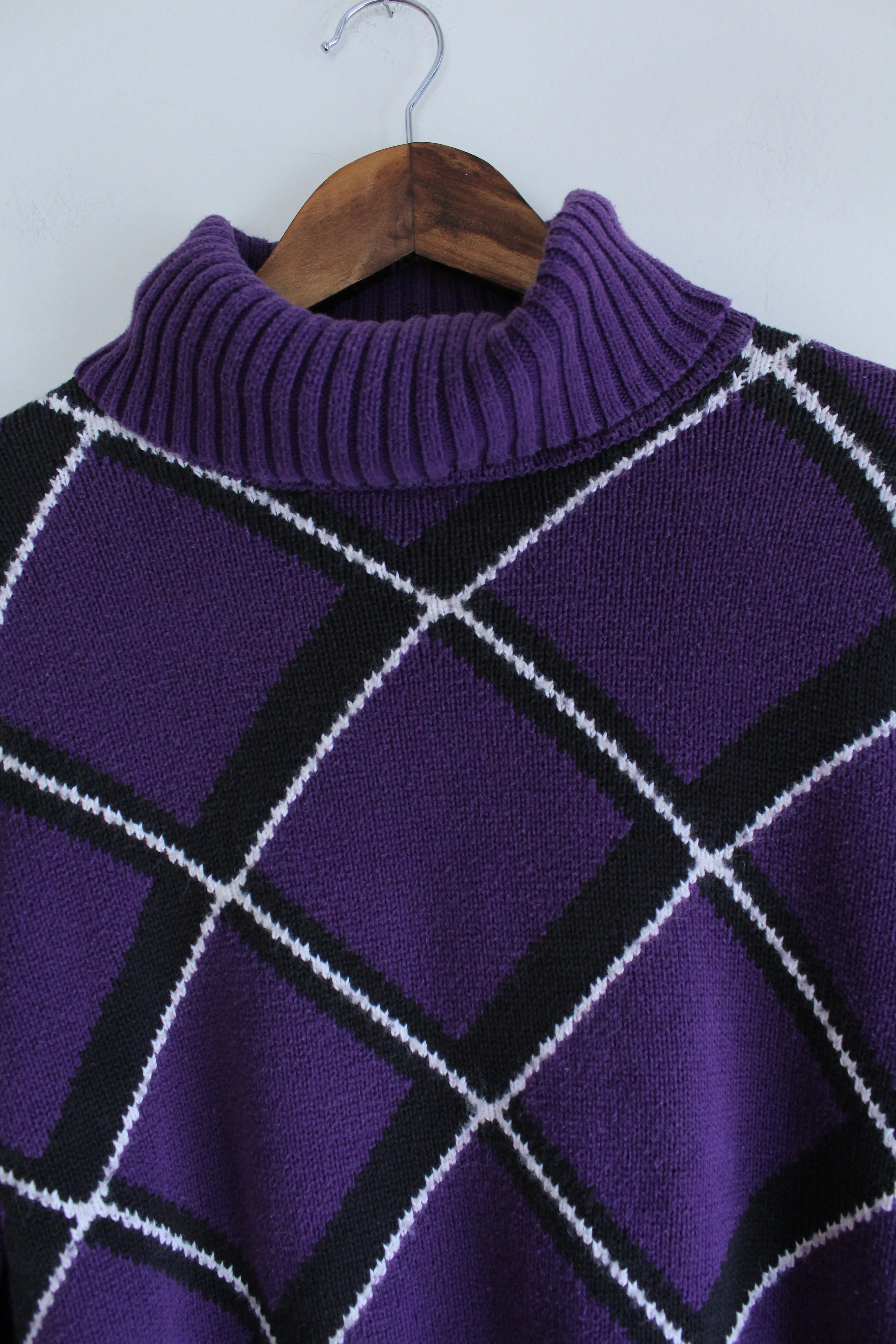 Purple Turtleneck Vintage Sweater