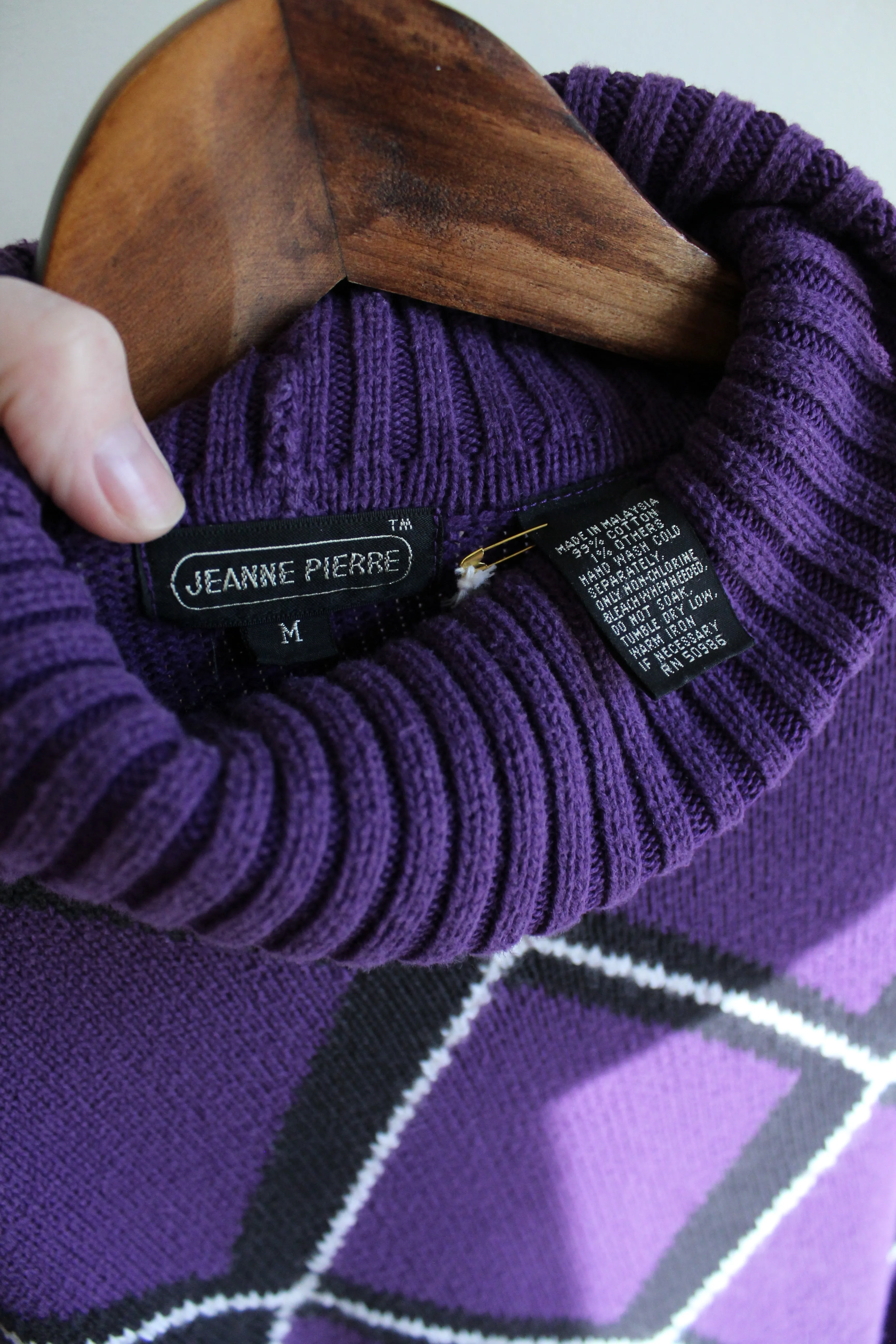 Purple Turtleneck Vintage Sweater