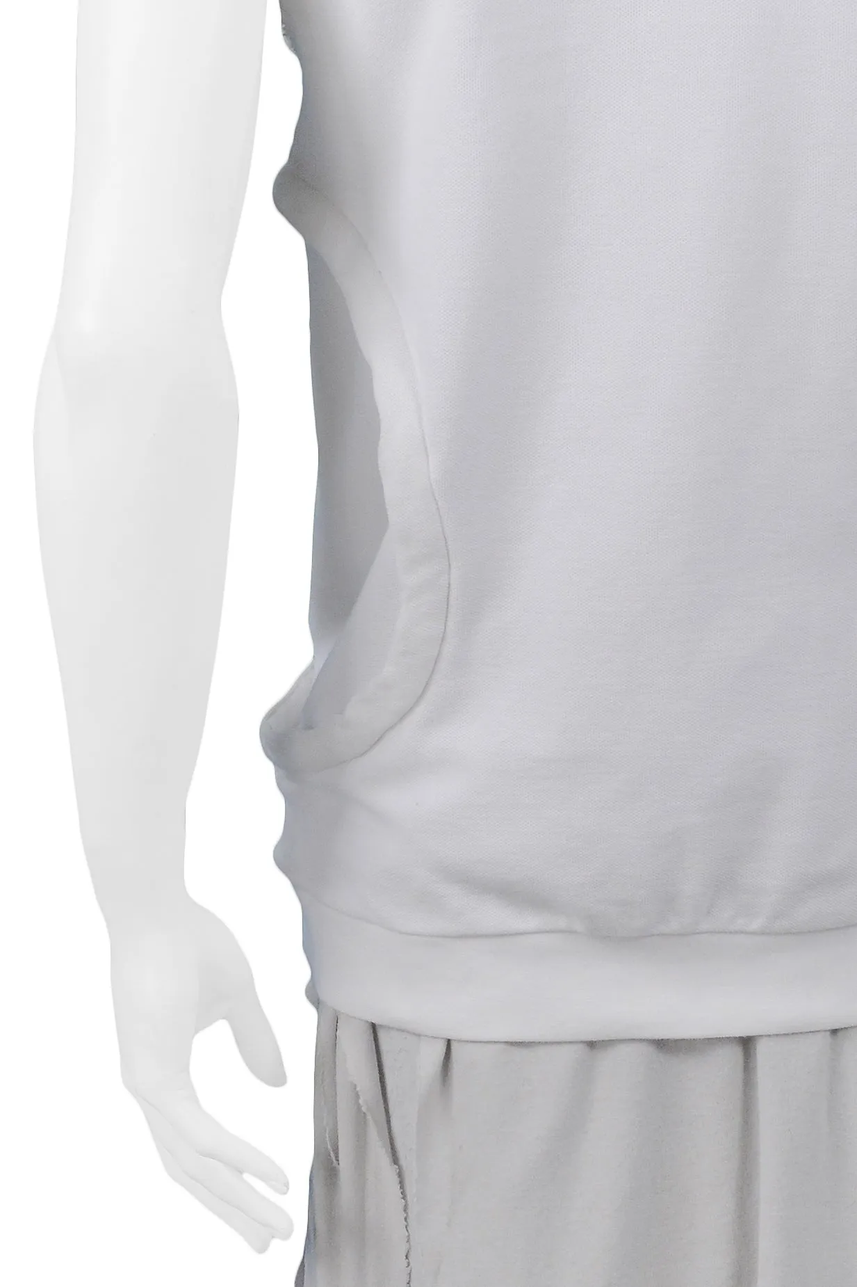 RAF SIMONS WHITE CIRCULAR POCKET HOODIE 2005