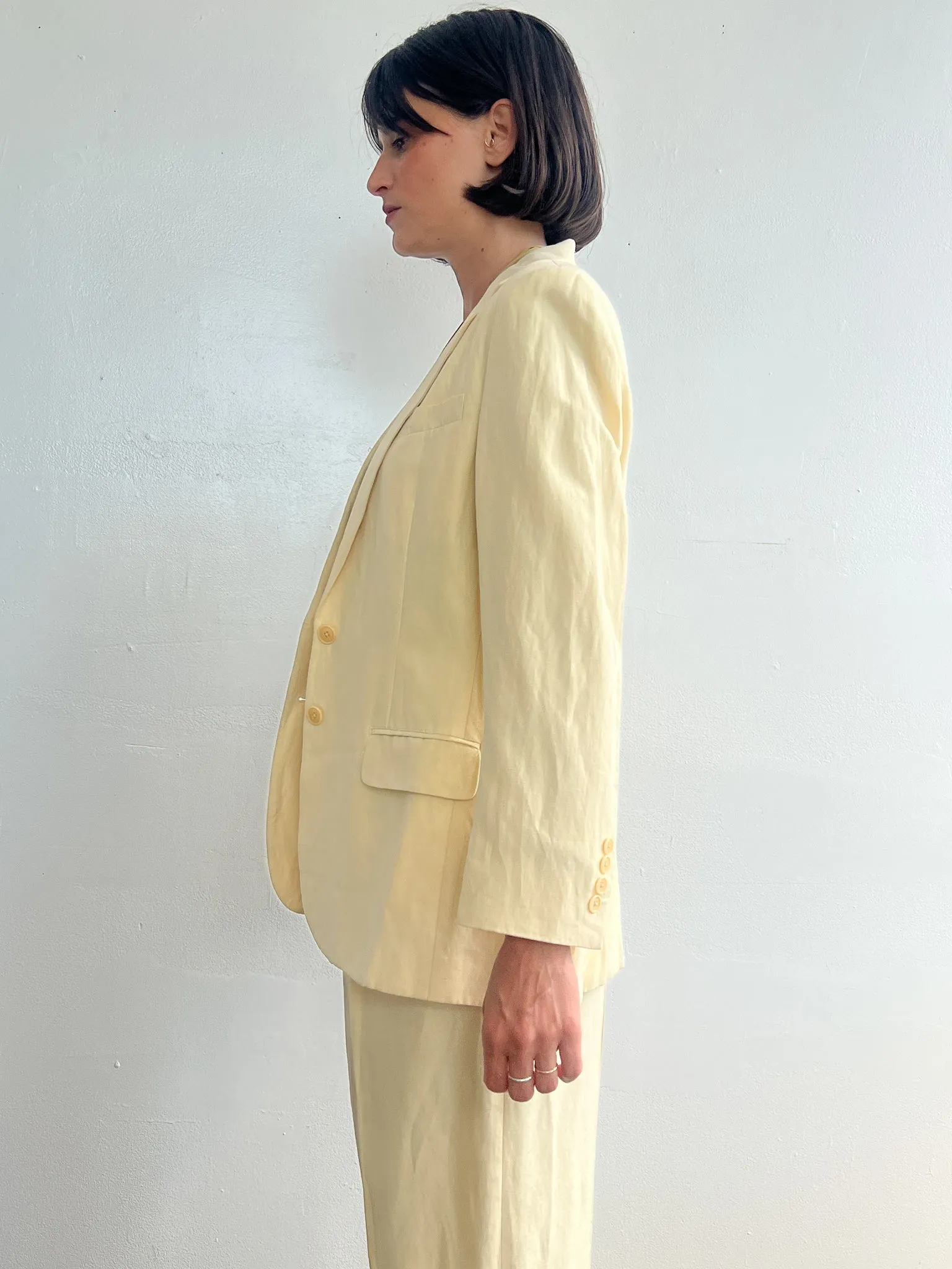 Ralph Lauren Butter Cream Silk Suit (M)