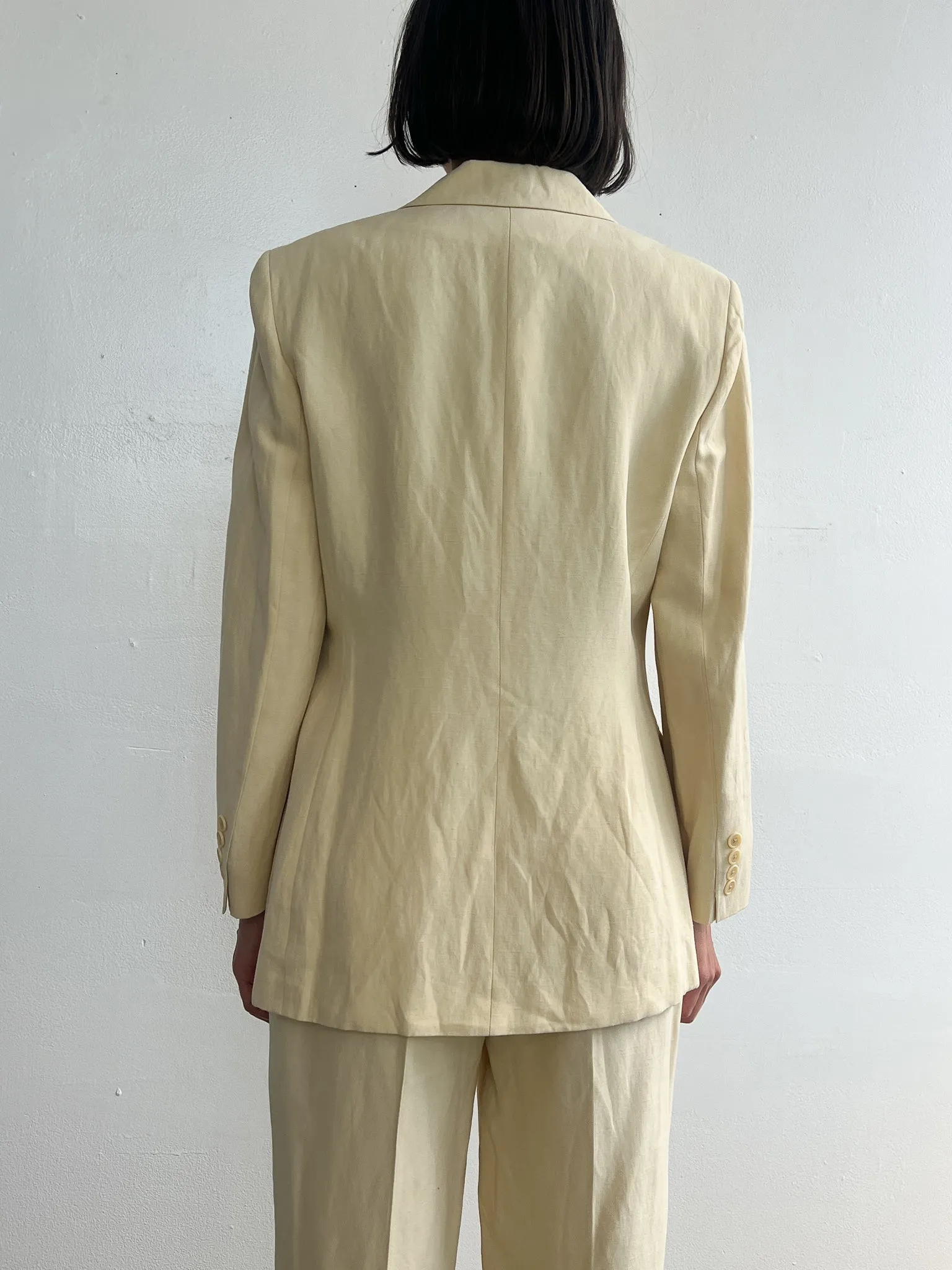 Ralph Lauren Butter Cream Silk Suit (M)