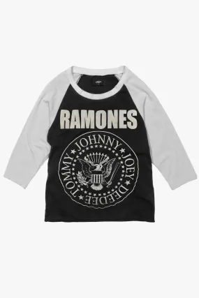 RAMONES CLASSIC SEAL VINTAGE BASEBALL TEE