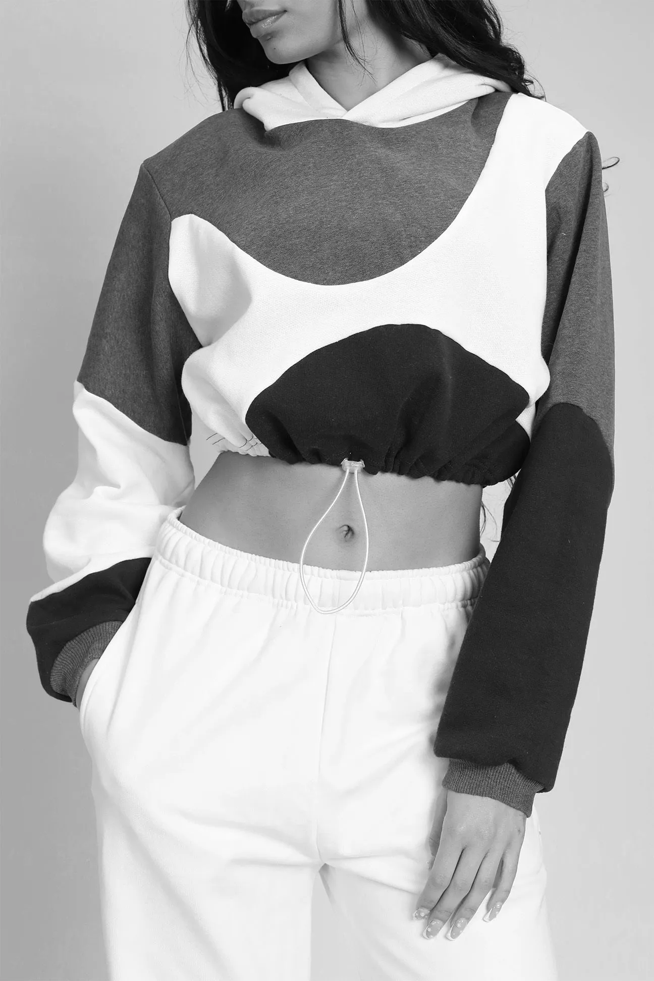 Rework Adidas Wave Crop Sweatshirt - S