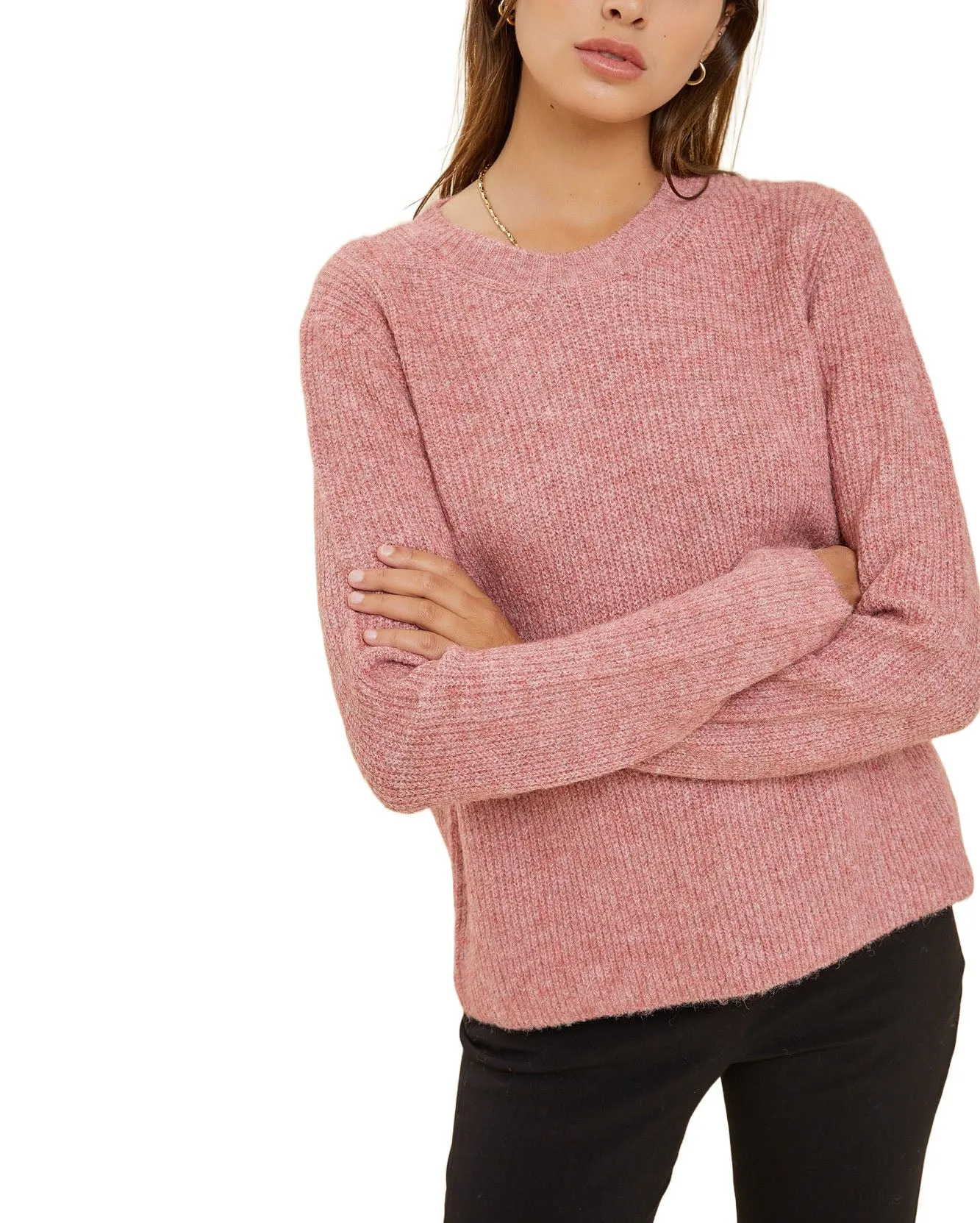 Ribbed Crewneck Sweater