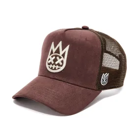 SHIMUCHAN LOGO MESH BACK TRUCKER HAT IN VINTAGE BROWN