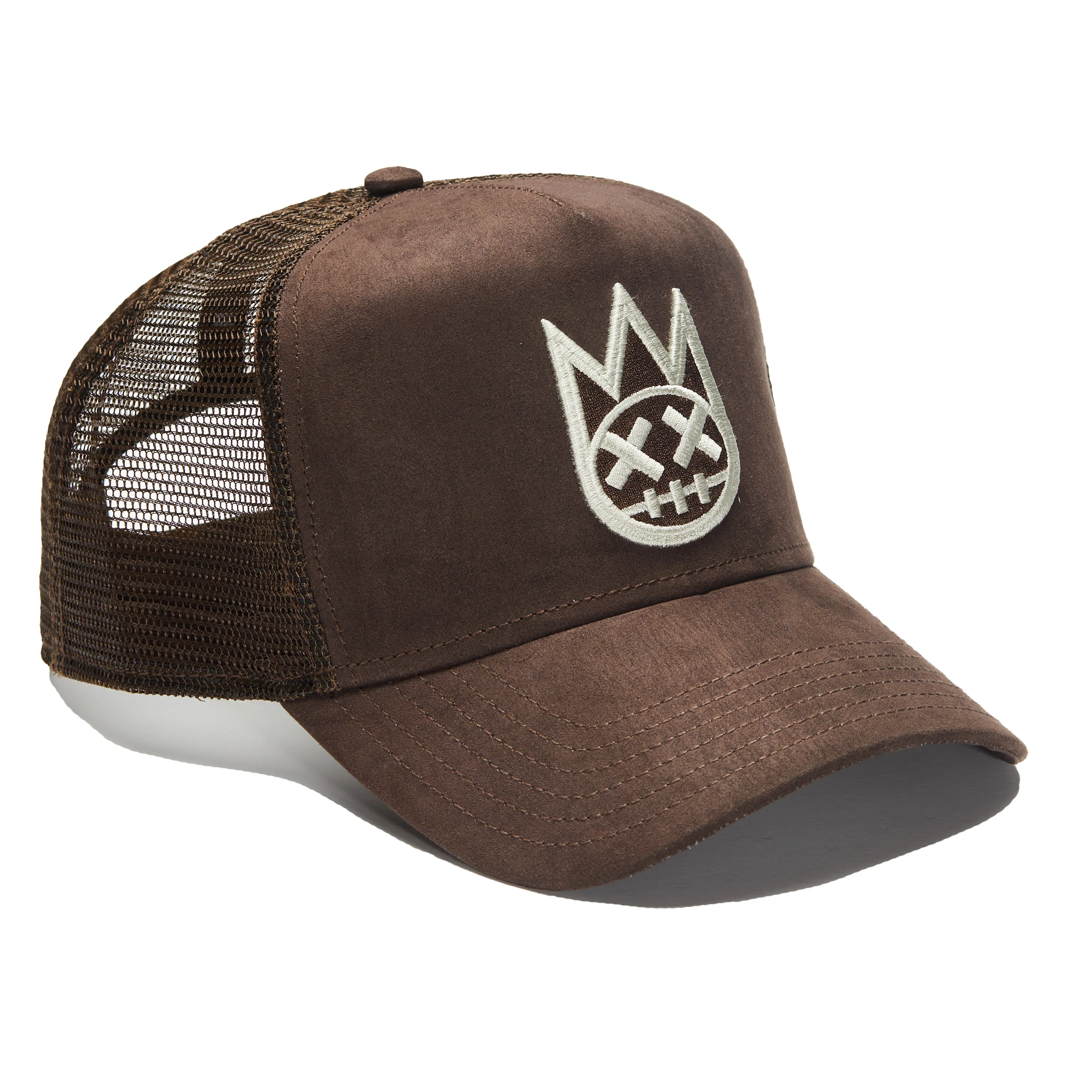 SHIMUCHAN LOGO MESH BACK TRUCKER HAT IN VINTAGE BROWN