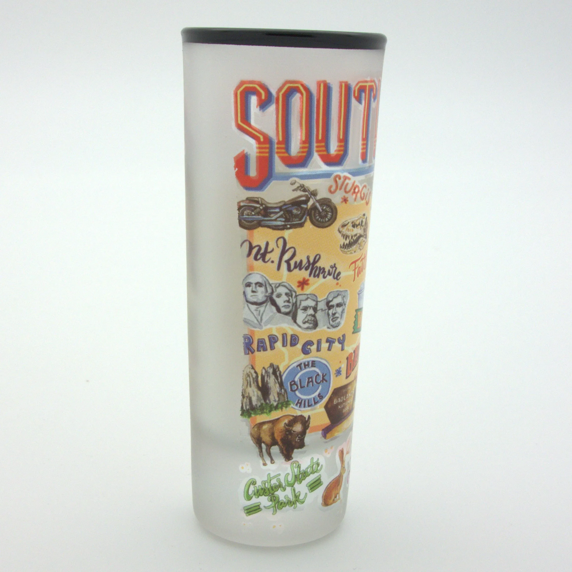 South Dakota Map Frosted Shooter Shot Glass