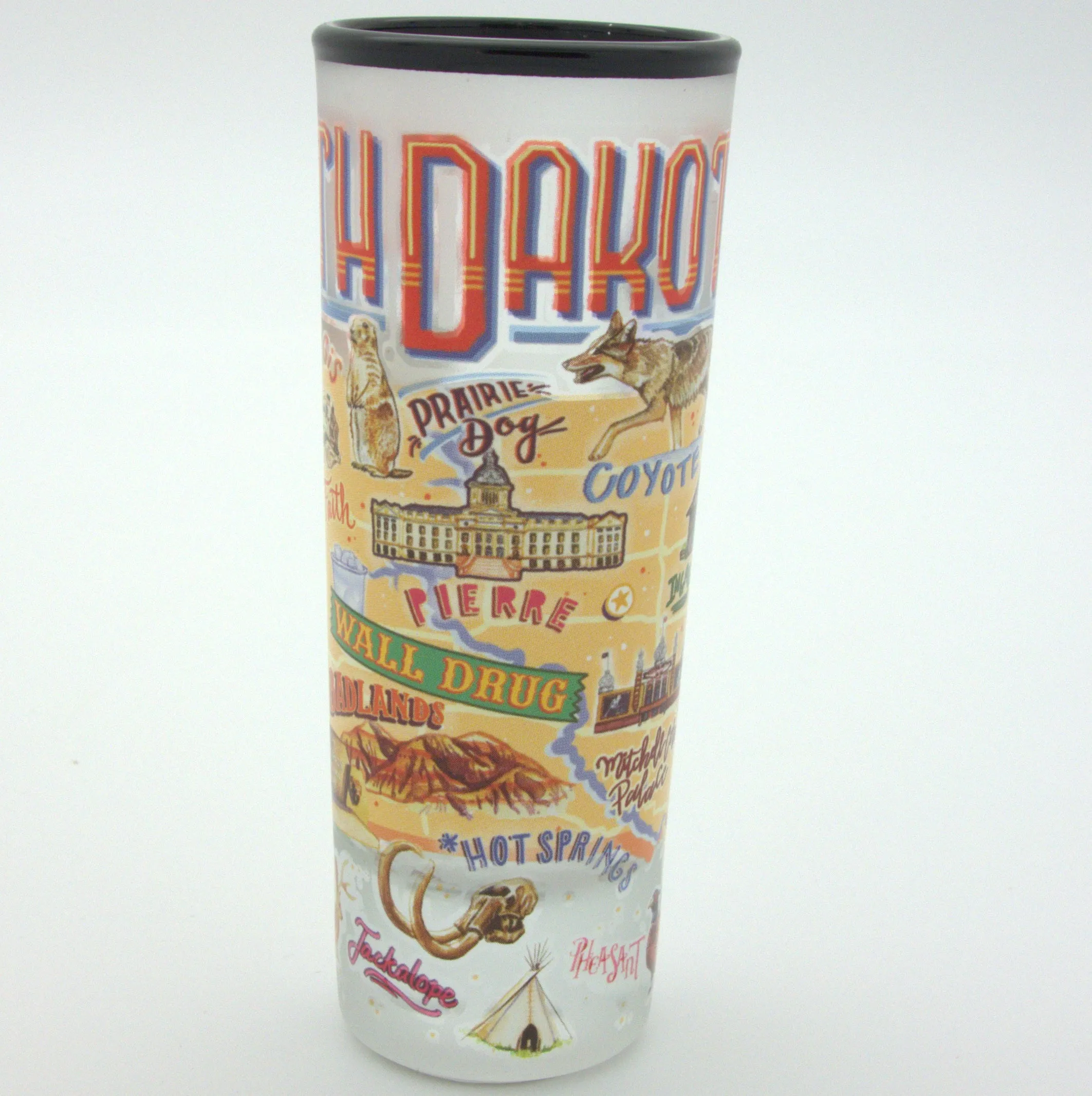 South Dakota Map Frosted Shooter Shot Glass