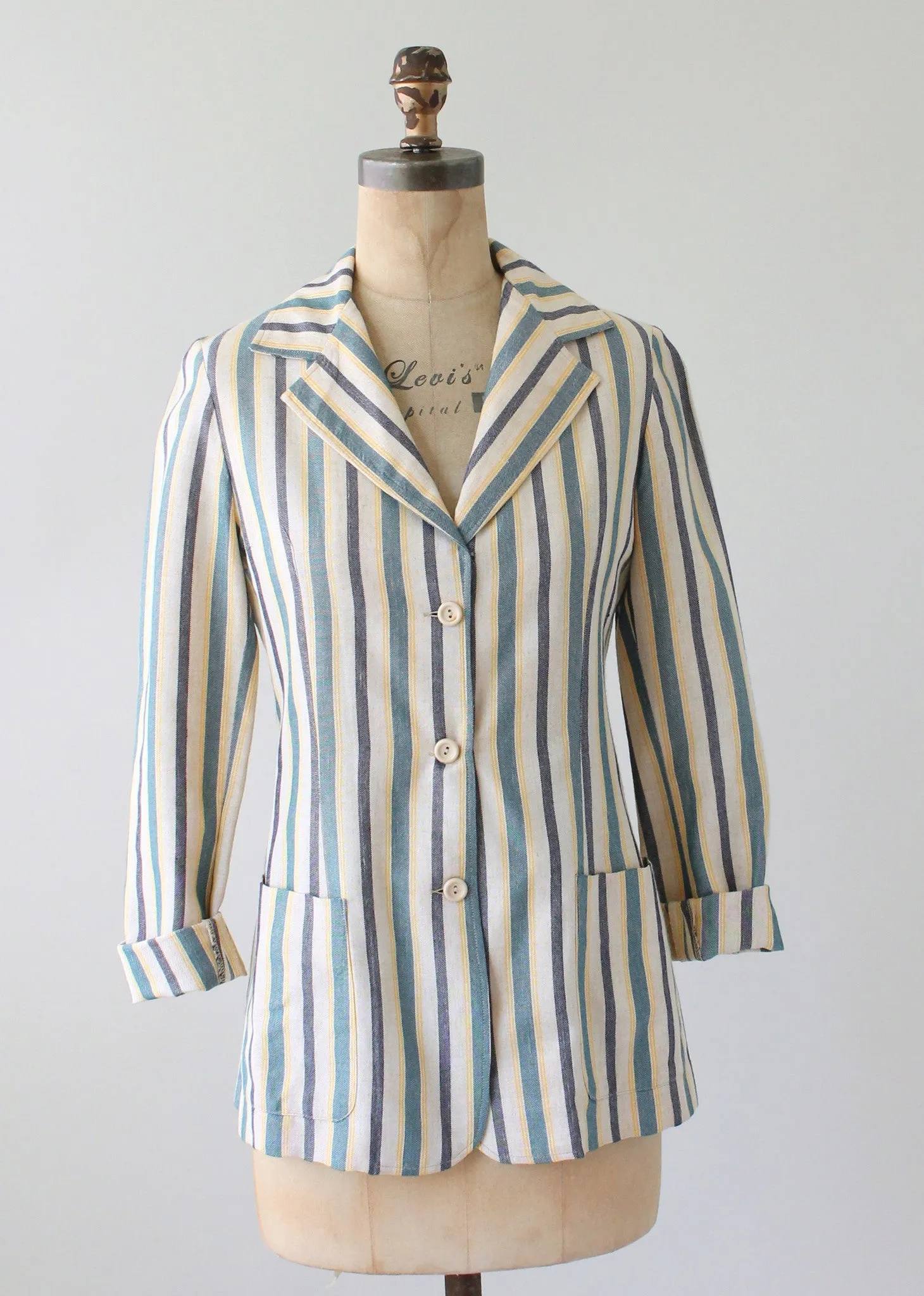 Vintage 1960s French Striped Jacket