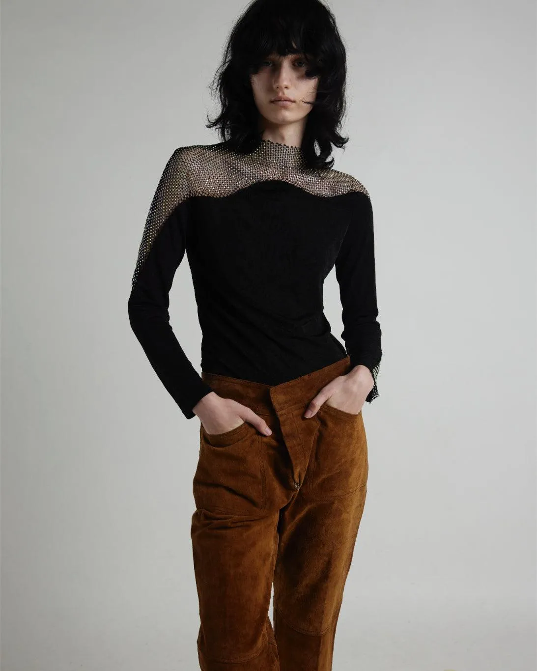 Vintage 1970s Brown Suede Trousers