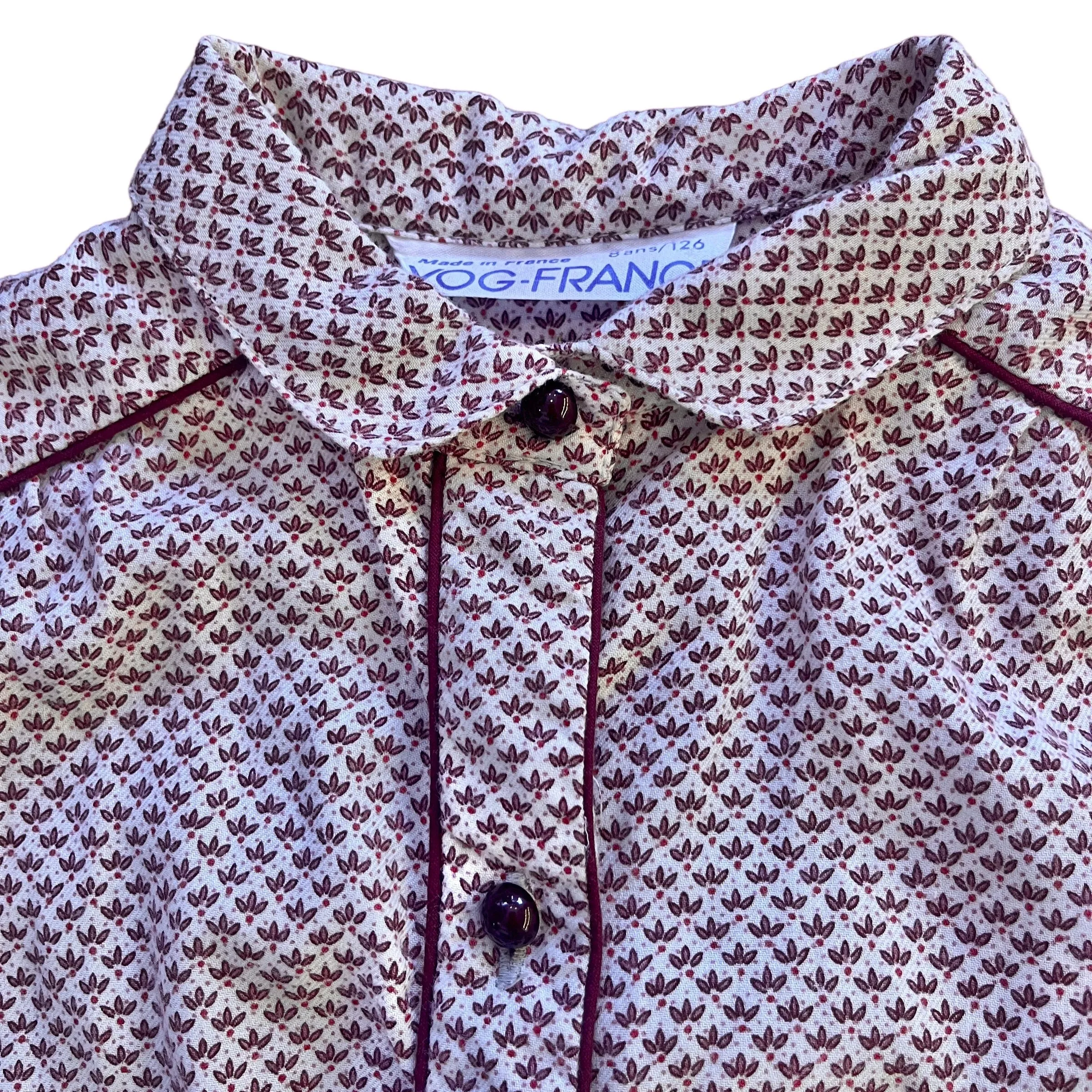 Vintage 1970's Printed Shirt /  6-8 Y