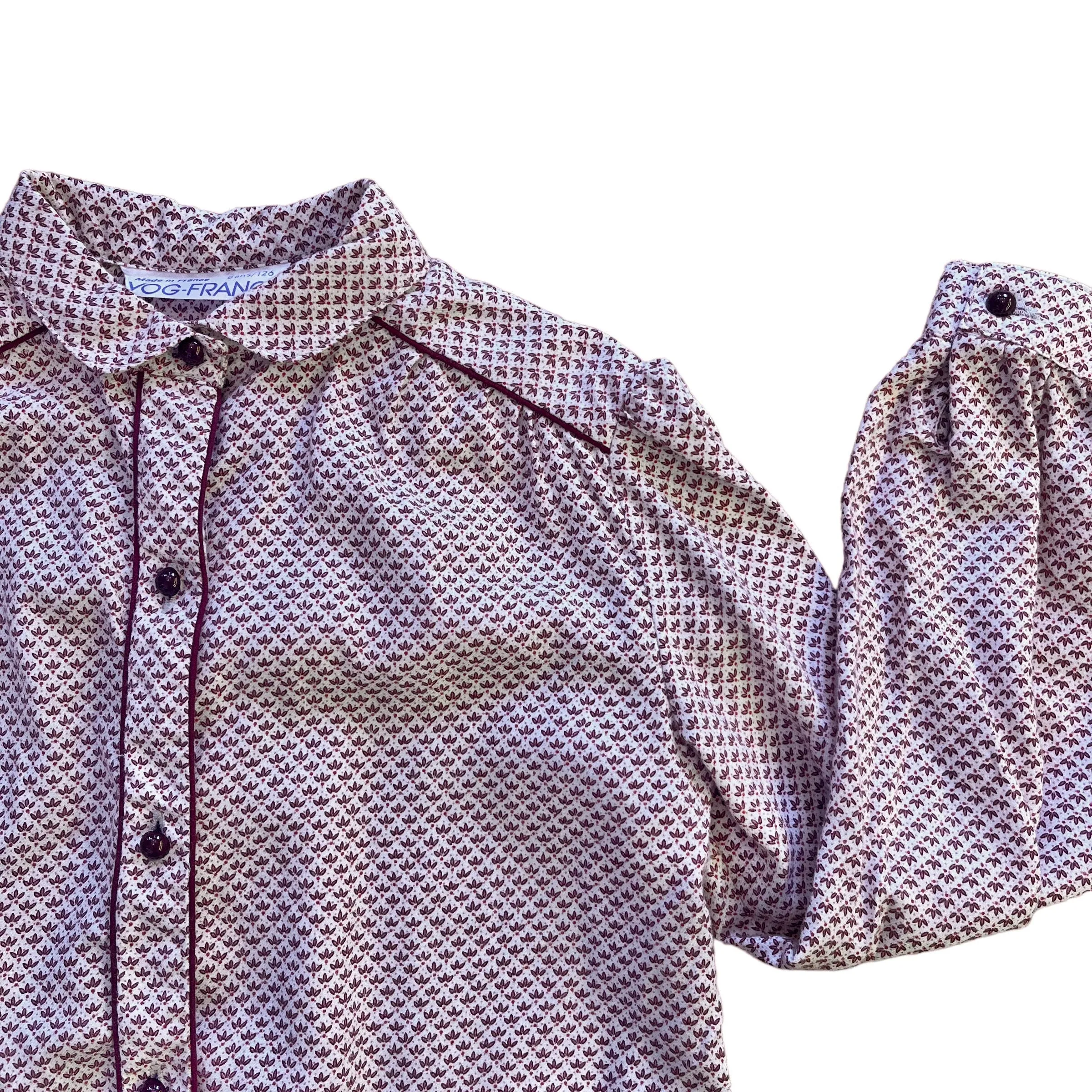 Vintage 1970's Printed Shirt /  6-8 Y