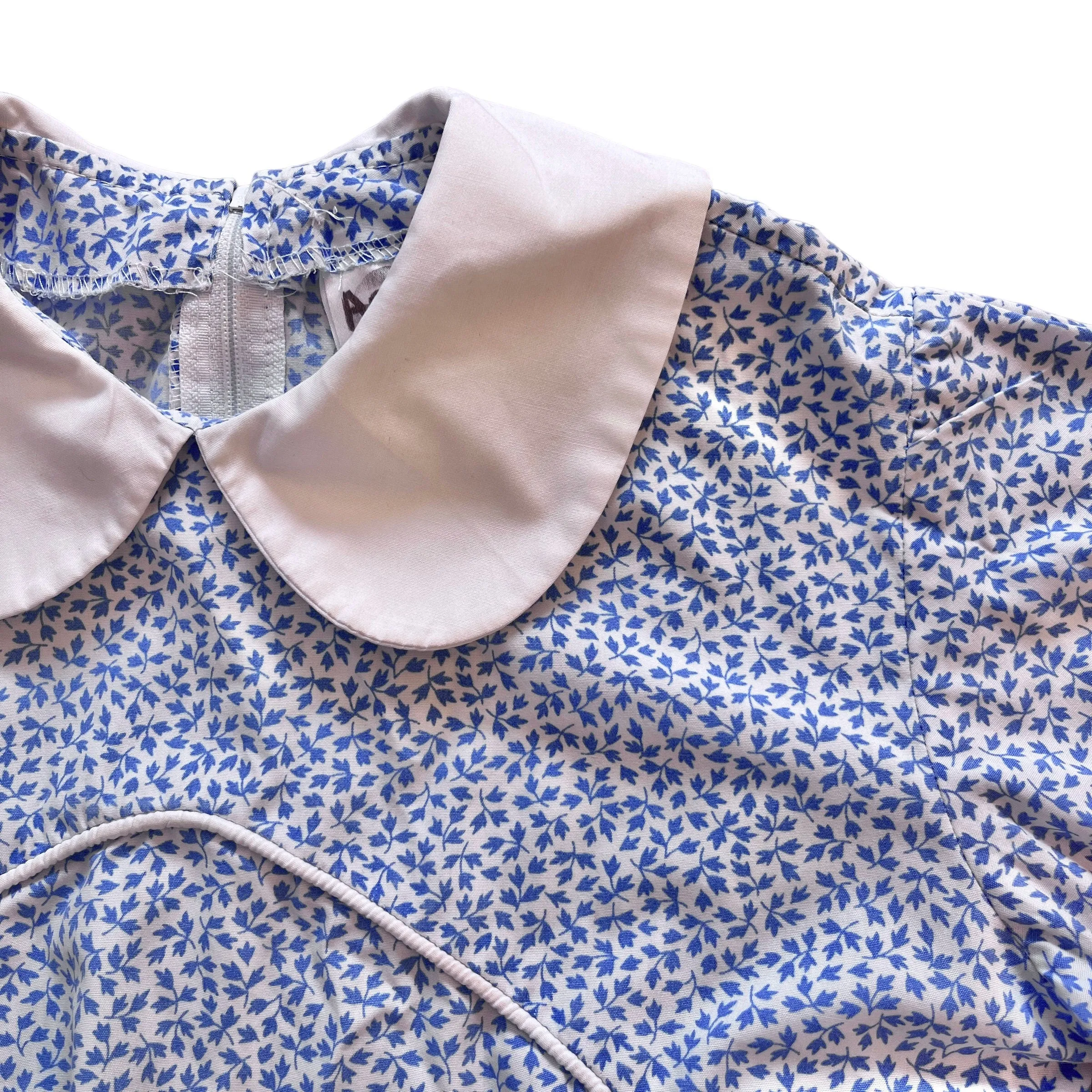 Vintage 1980's Blue Peter Collar  Dress / 8-10Yrs