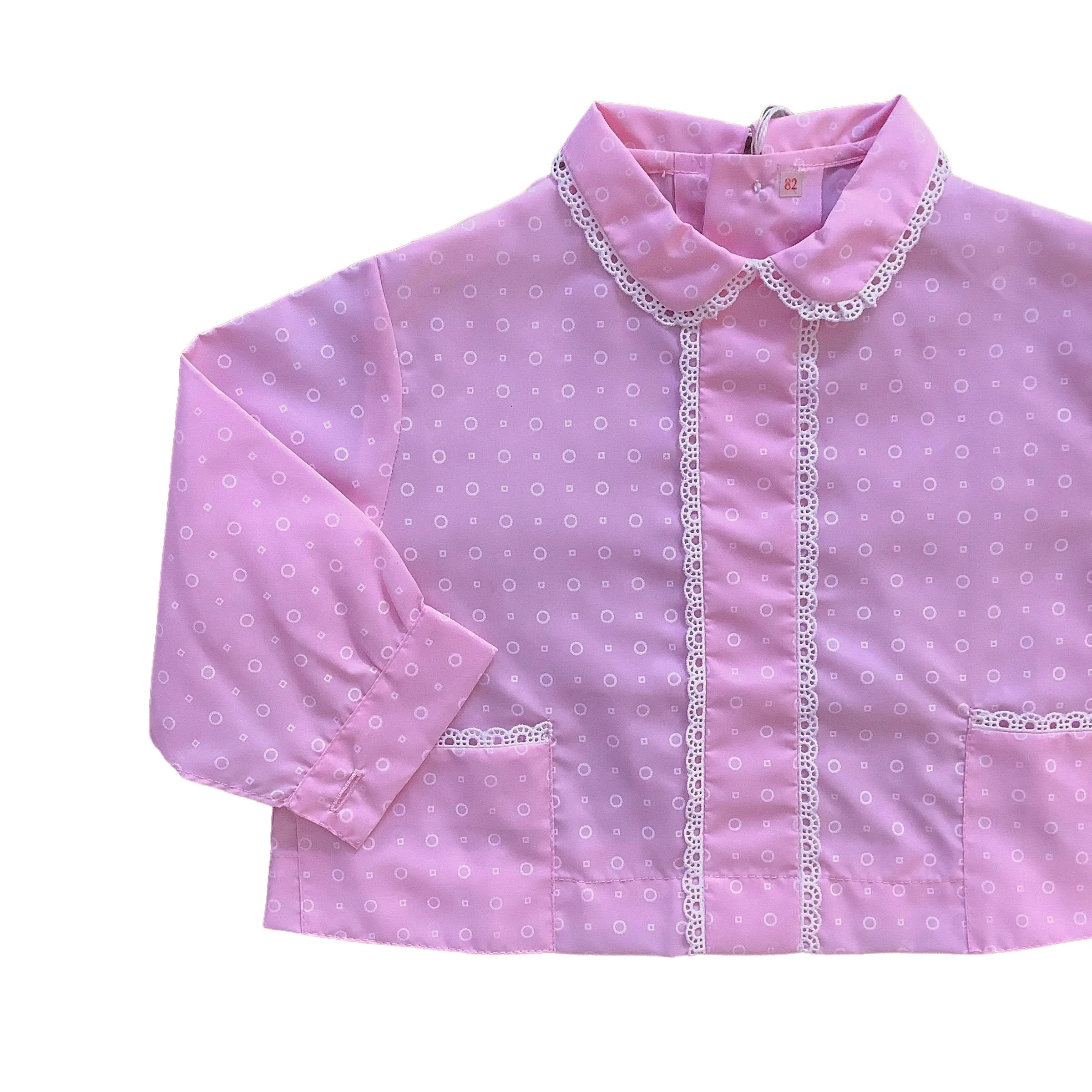 Vintage 60's  PInk Nylon Blouse / Top 12-18M