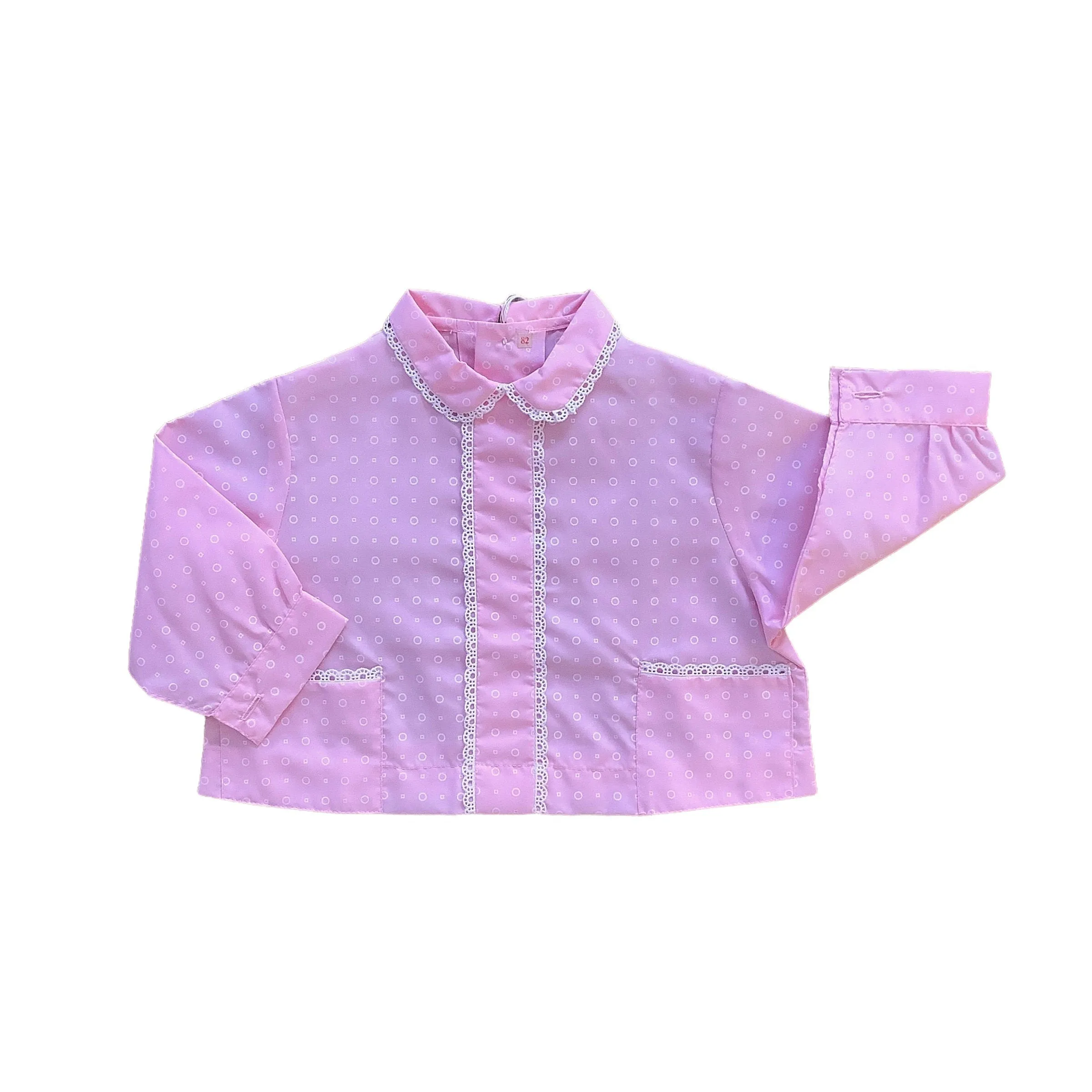 Vintage 60's  PInk Nylon Blouse / Top 12-18M