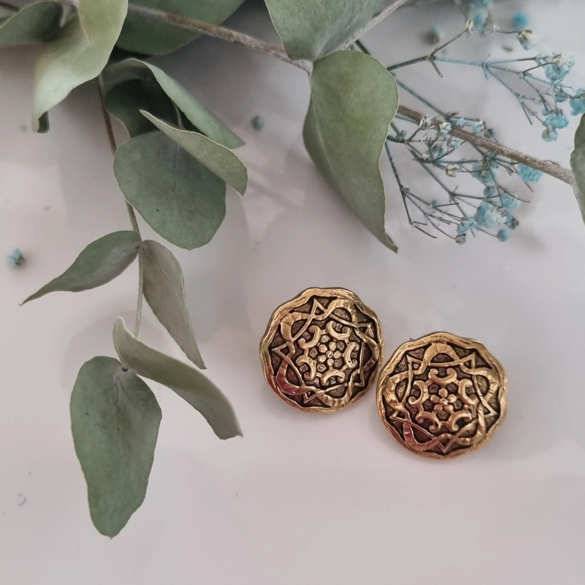 Vintage earrings - Antique gold/2 size