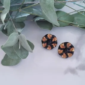 Vintage earrings - Bronze flowers