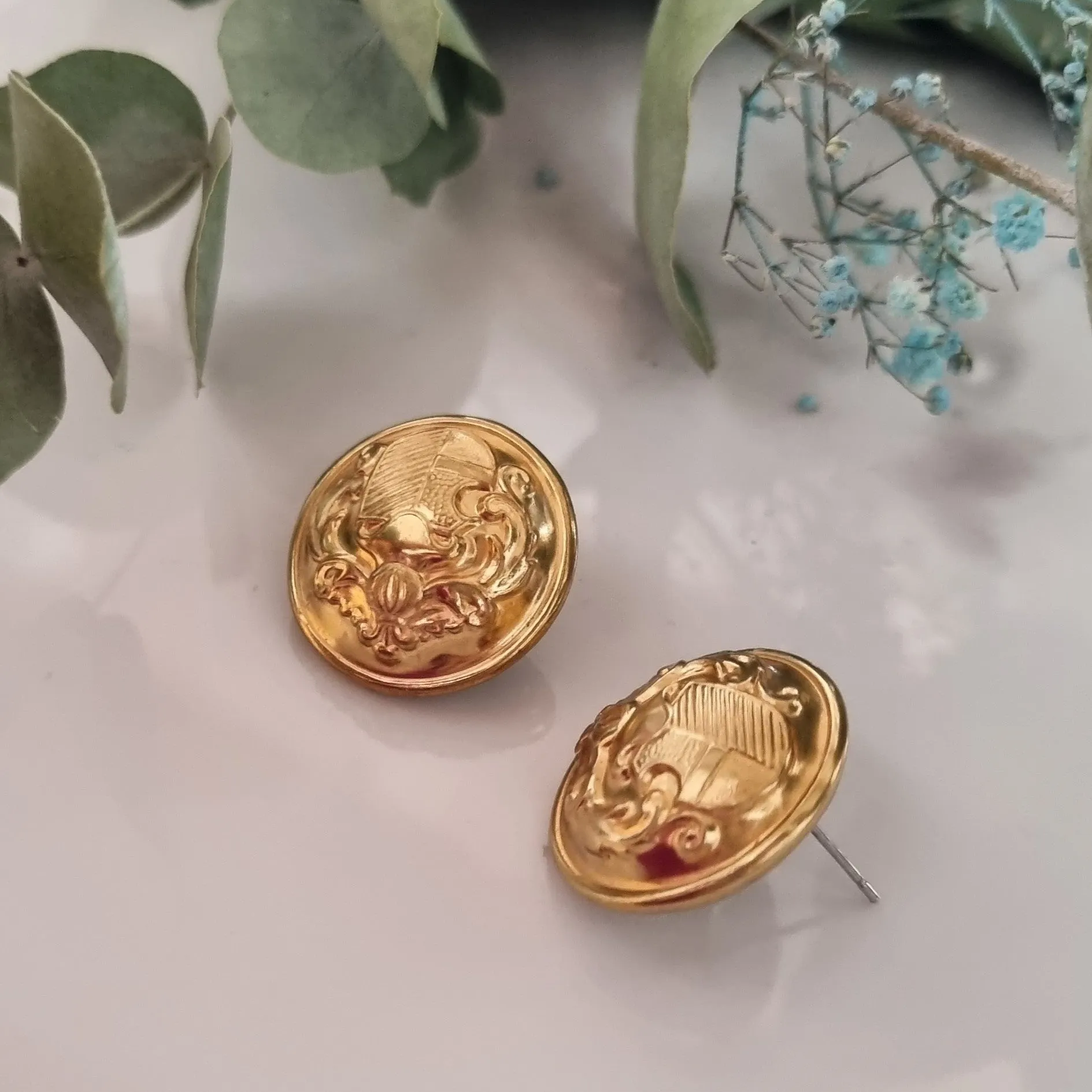 Vintage earrings - Gold nautica