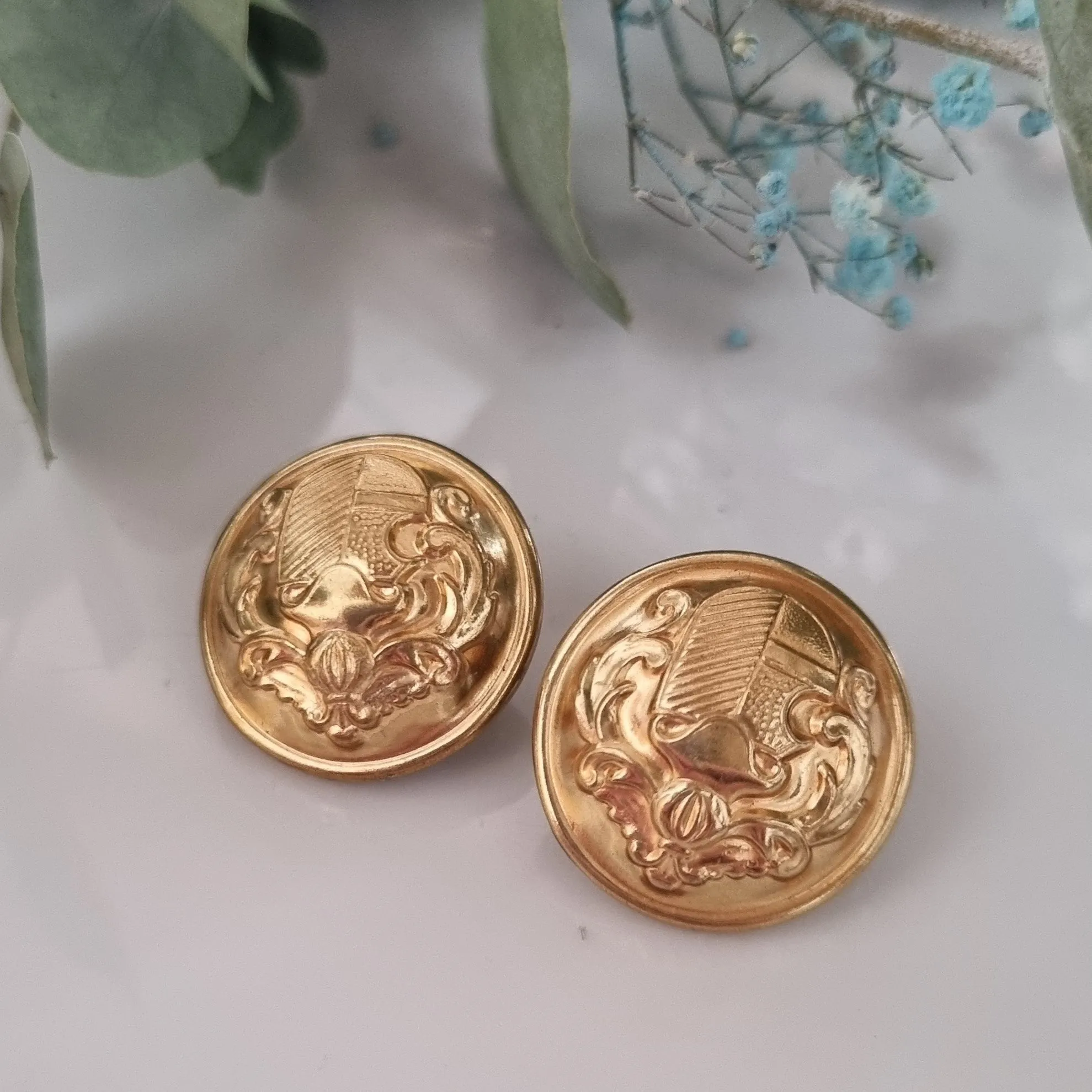 Vintage earrings - Gold nautica