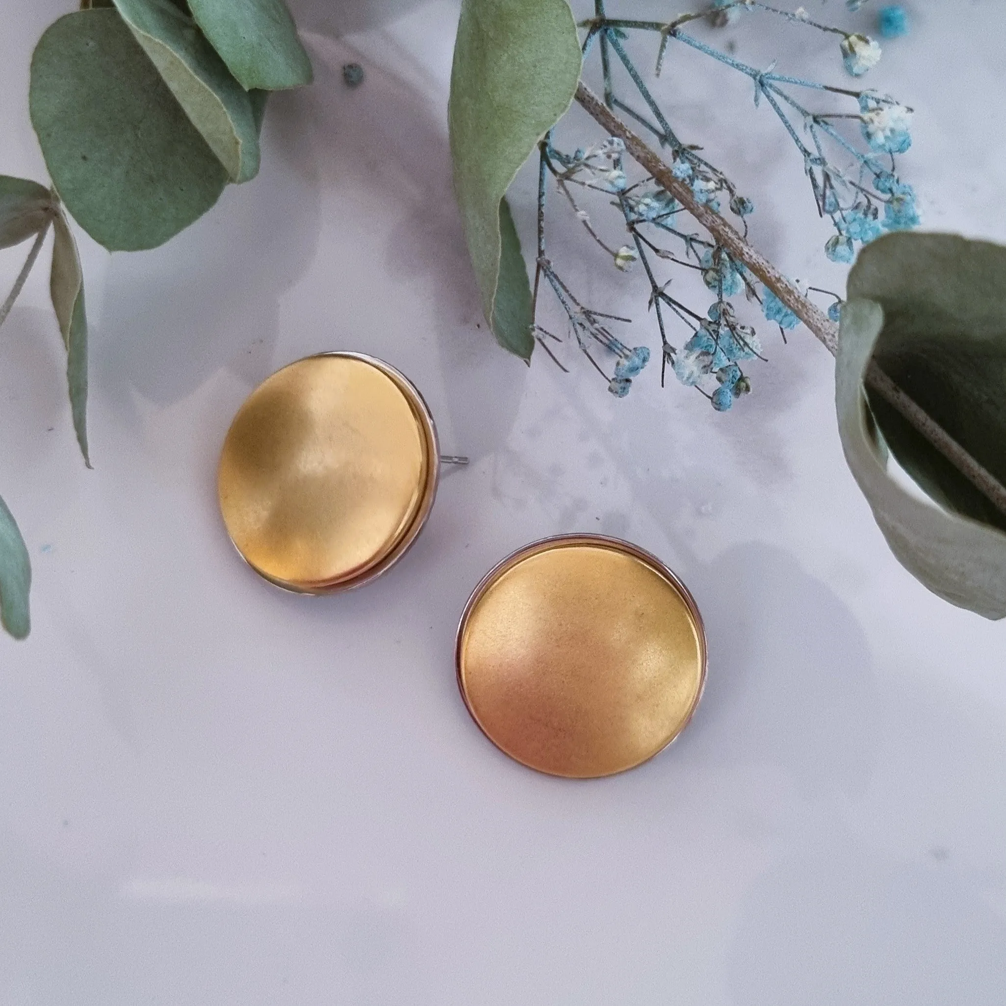 Vintage earrings - Gold speakers