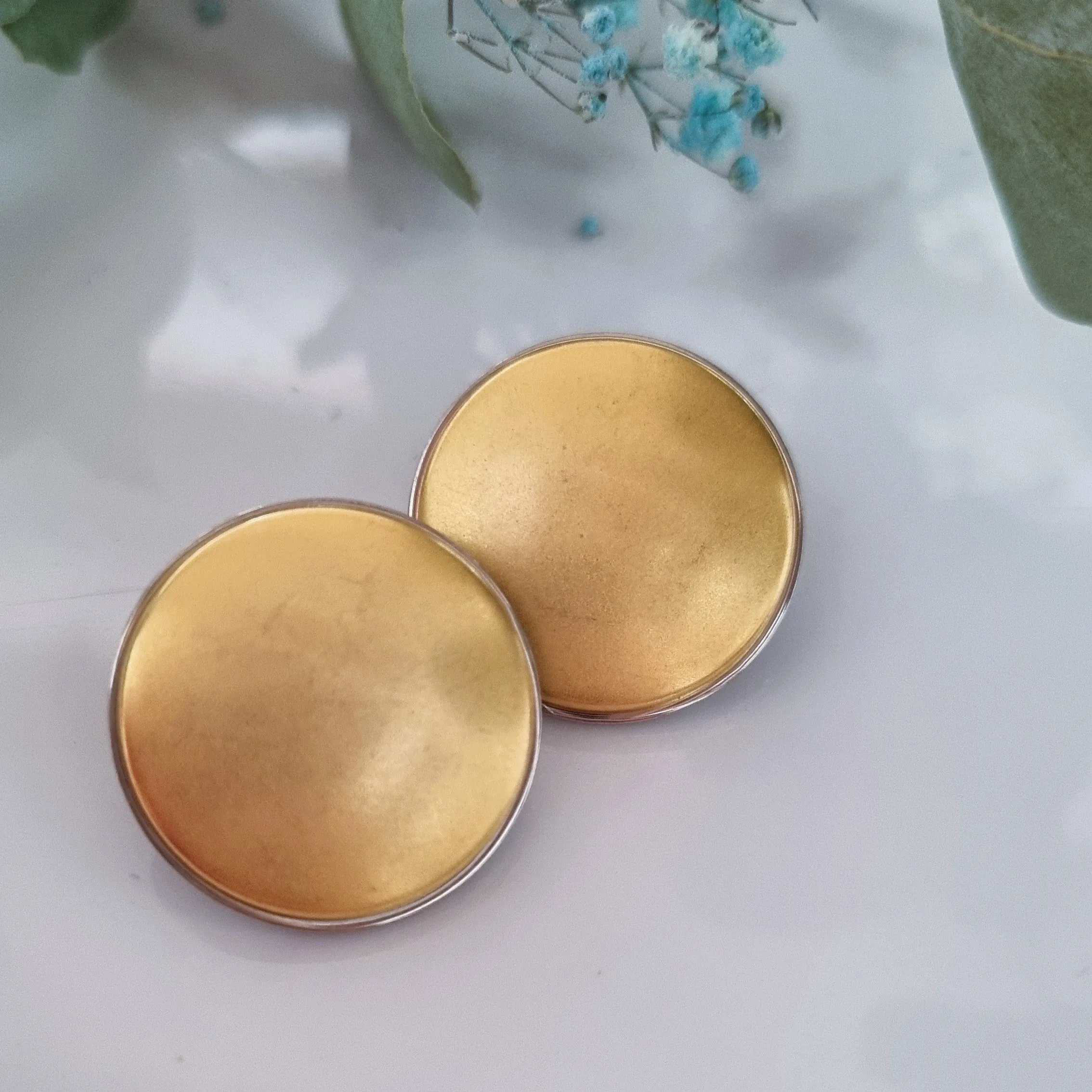 Vintage earrings - Gold speakers