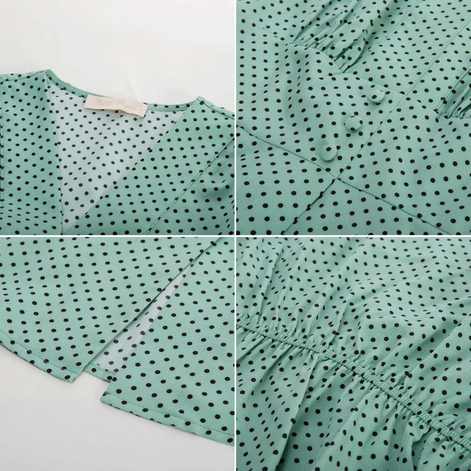 Vintage Polka Dot Patterns Sleeveless Blouse Peplum Top Retro Blouses