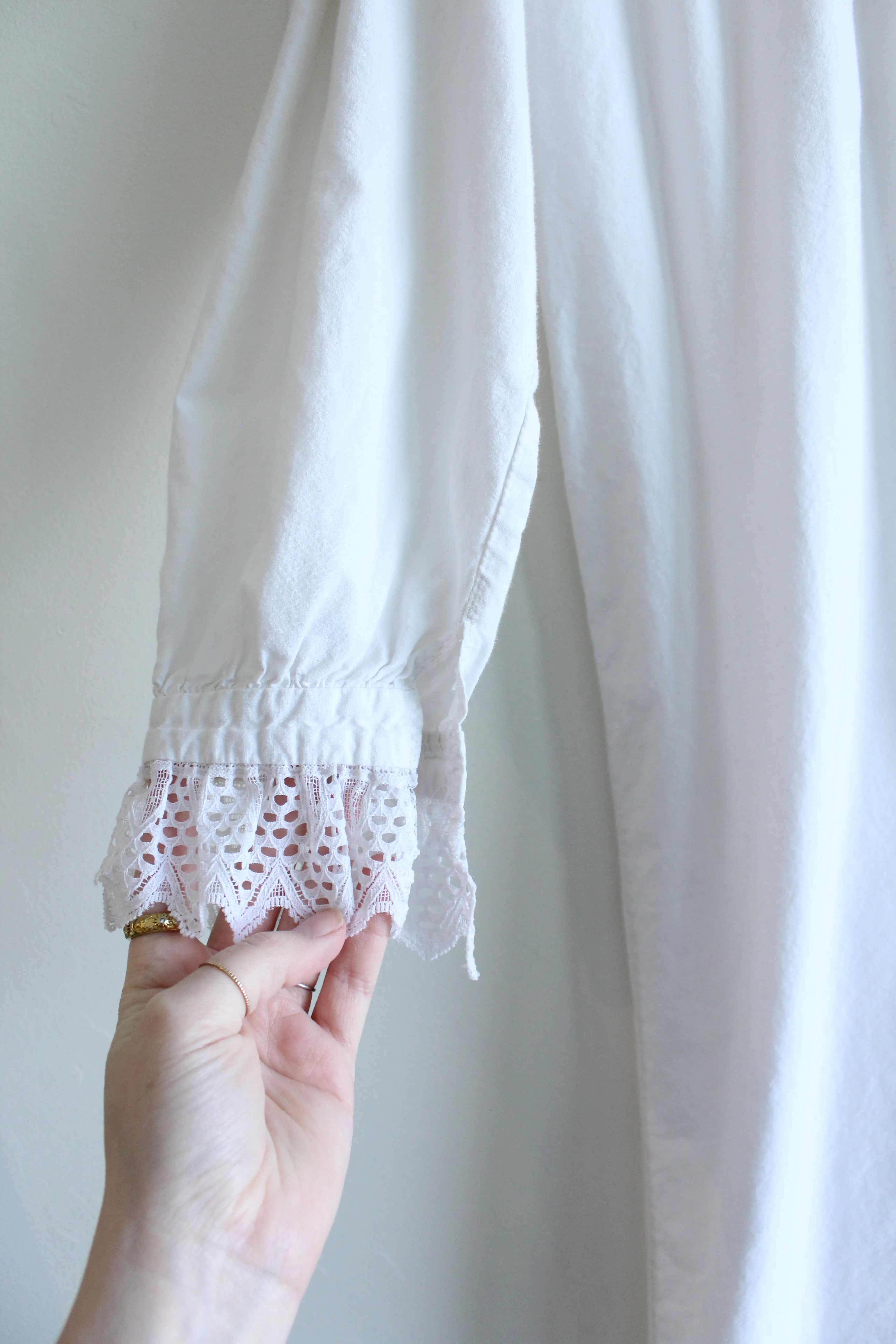 Vintage White Embroidered Night Dress